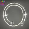 New Bow High-Gloss Pearl Chain Pearl Bag Strap Wholesale Bag Chain Little Bee Amplifier Chain