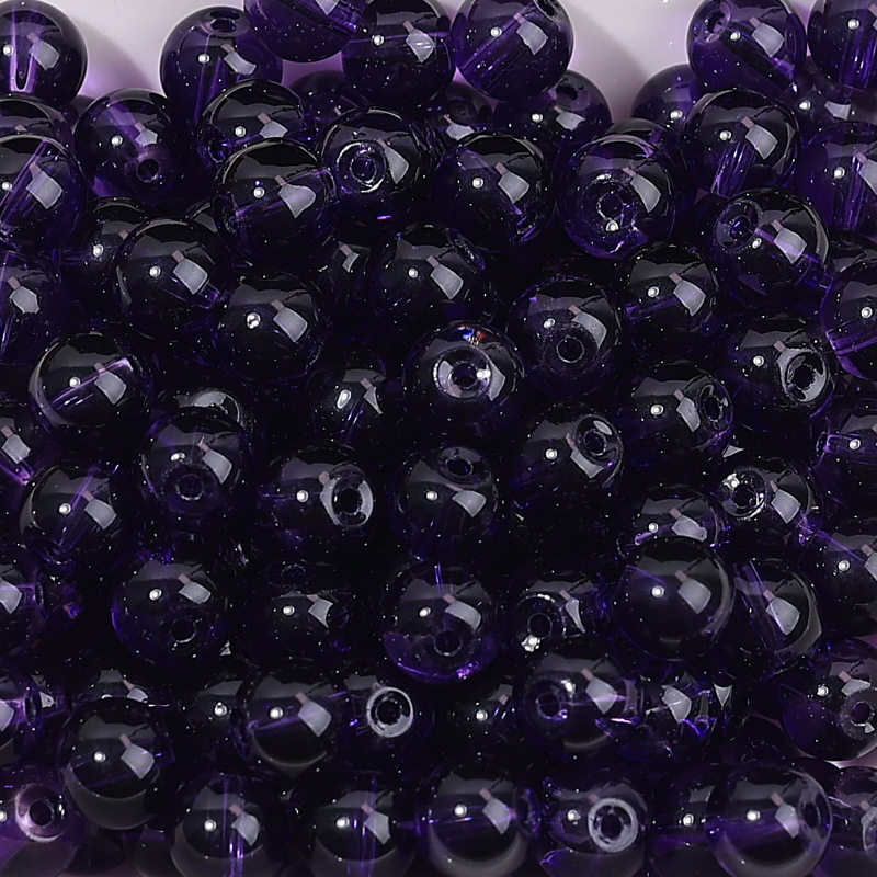 玻璃仿玉圆珠纯色散珠手工diy玉髓手链项链散珠子琉璃珠饰品配件