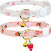 Amazon's Hottest Cat Collar with Love Strawberry Pattern, Noble and Elegant Pet Collar, Adjustable Size Cat Collar