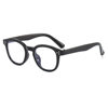 2021 New European and American rice nail round frame anti-blue light flat mirror jelly striped vintage glasses frame for men and women