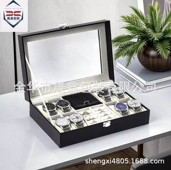 Light Luxury 8+2 Crocodile Pattern Watch Storage Box Wholesale in Stock High-End Watch Display Packaging Box Cross-Border Hot-Selling Model