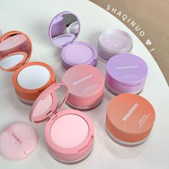Shaqinuo Double-Effect Clear Honey Powder Powder for Oily Skin, Oil Control, Long-Lasting Makeup, Student Party Loose Powder, Makeup Setting Powder, Cross-Border Makeup