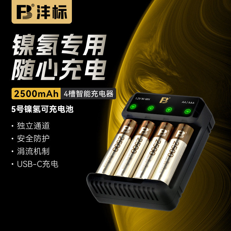 Fengbiao 2500mAh Ni-MH battery charger set flash microphone No.5 battery AA rechargeable toy