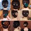 Tiktok same style flower bow lazy updo artifact female temperament back head twist ball head updo hair accessories
