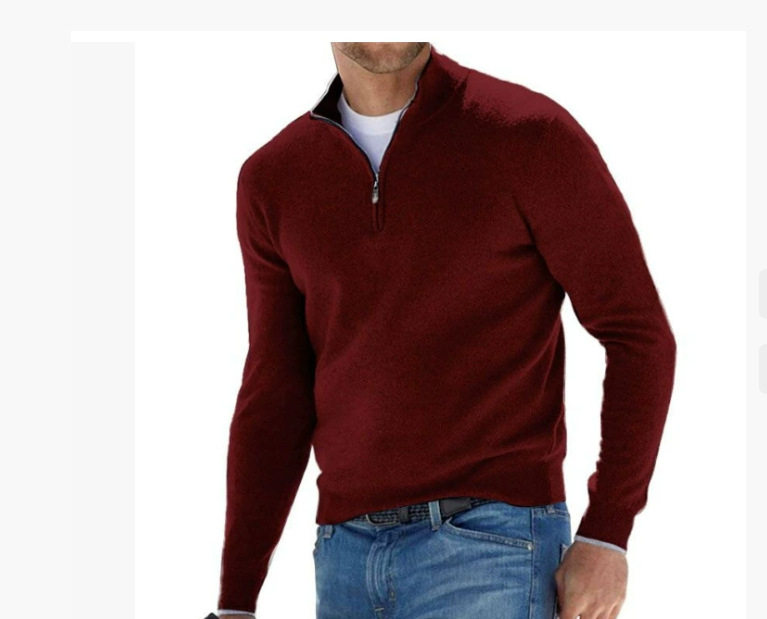 2025爆款独立站速卖通亚马逊欧美长袖羊绒衣男式打底衫秋冬 现货