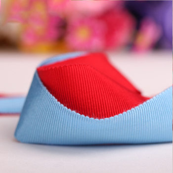 High-Quality Polyester Striped Ribbon Cake Gift Box Decoration Ribbon Solid Color Thickened Threaded Ribbon Double-Sided Ribbed Ribbon