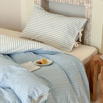 Wholesale Ins Korean Simple Mix and Match Stripesd Cotton Four-Piece Set Scandinavian Style Cotton Strap Bow 4-Piece Set