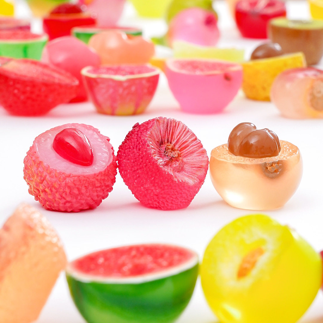 Luminous Fancy Half-Cut Bayberry and Lychee Fruit Cute DIY Decoration Blind Bag Accessories Car Desktop Small Ornaments