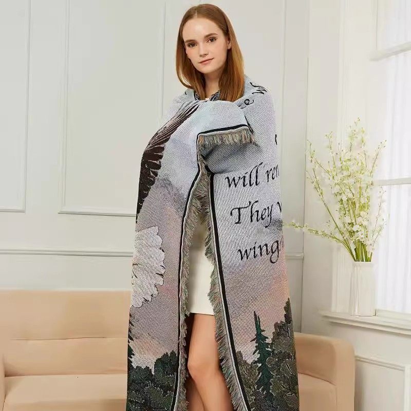 Cross-Border TAPESTRY THROW Export Thread Blanket Leisure Blanket Decorative Cover Cloth Sofa Towel Blanket Tapestry Blanket