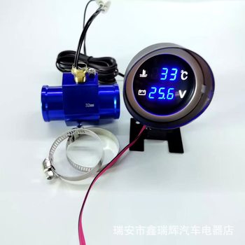 Cross-Border Gun-Type Water Temperature and Voltage Integrated Digital Display Car Modification Instrument Combination Meter with Three-Way Connector 12V24V