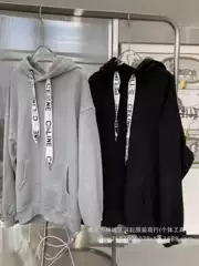 Cross border autumn and winter classic Saijia woven jacquard letter hooded sweatshirt casual men's and women's loose and versatile hoodie