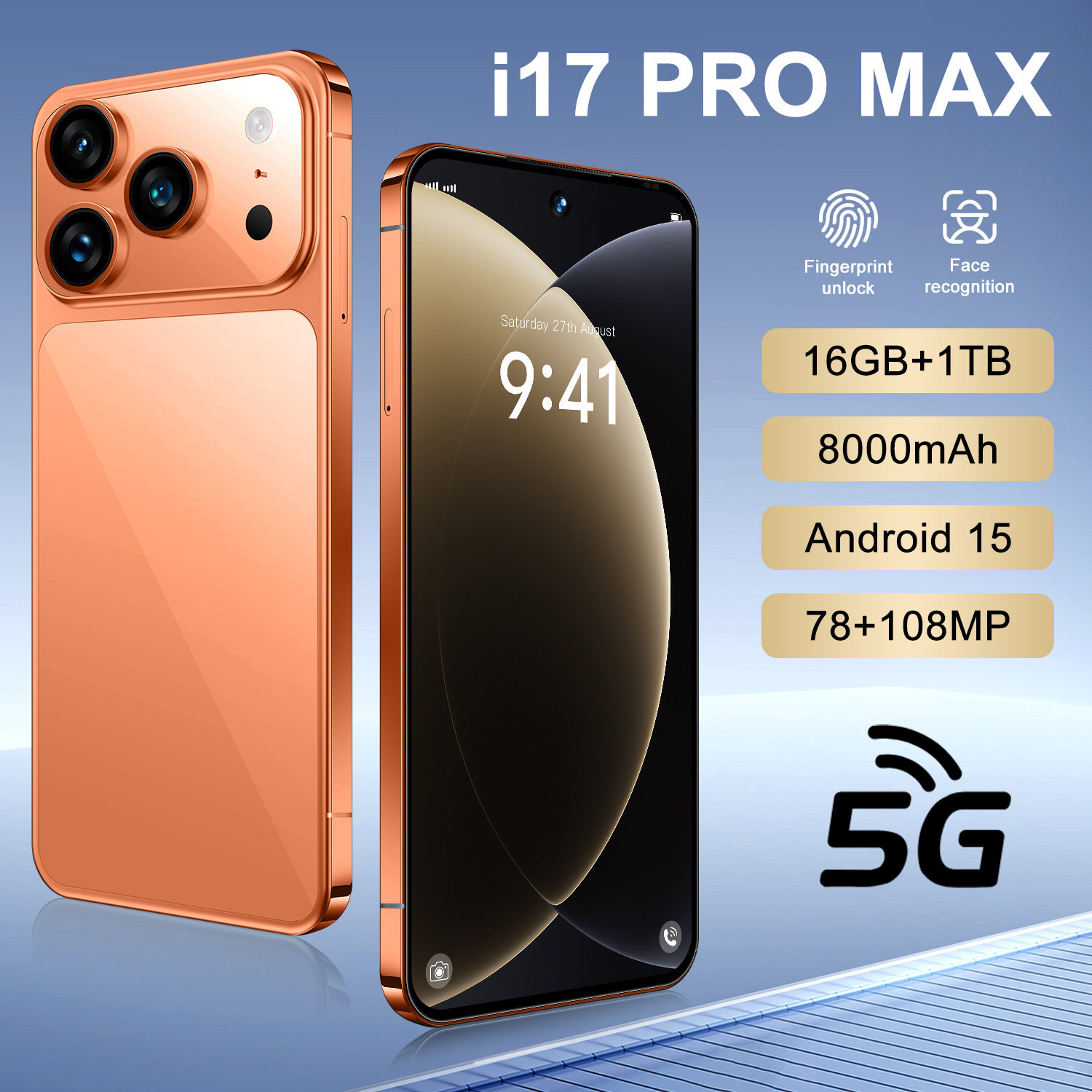 新款i17ProMax跨境7.3英寸4G手机内存3+16代发跨境热销安卓10