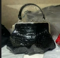 Crocodile Pattern Black