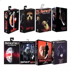Neca Halloween Black Friday Freddy Jason Texas Leather Face Jointed Action Figure Model