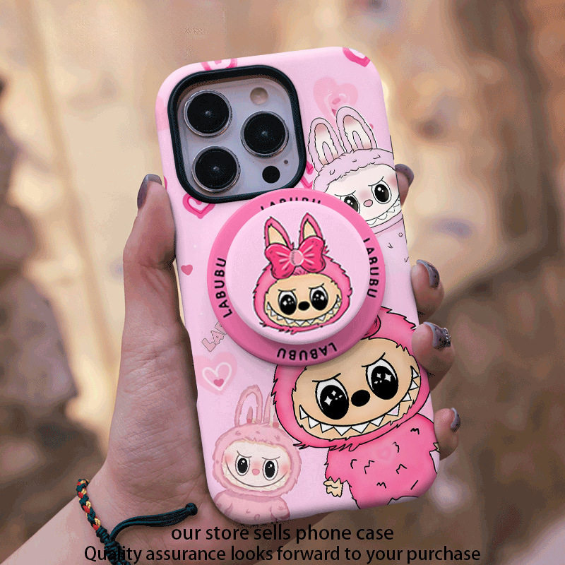 Cartoon Smiling Face Magnetic Film Two-In-One Suitable for Apple 16/17 Promax Mobile Phone Case 15/14 Protective Cover 13