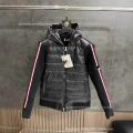 Color striped sleeve knitted black