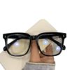 Square anti-blue light myopia new large frame glasses plain plain glasses men's thick frame glasses frame Zhao Lusi same