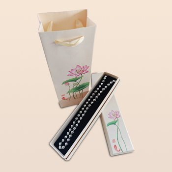 Internet Celebrant Vintage Antique Lotus Hairpin Box Chinese Style Jewelry Packaging Box Rectangular Necklace Box Gift Jewelry Box