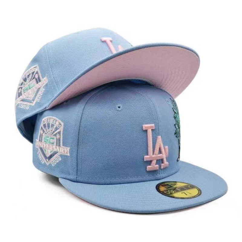 Los Angeles Dodgers equipo bordado lateral gorra de tamaño gorra cerrada gorra de béisbol gorra de sol bordado