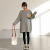 Spring New Maternity Dress Korean Style Loose Slim-fit Women's Mid-length Casual Sweatshirt