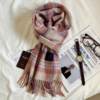 Australian Wool British All-match Plaid Scarf Women's Winter Men's Couple's Cashmere Warm Double-sided Scarf
