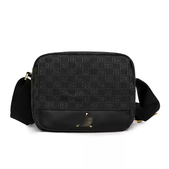 Trendy Brand Korean Version New Student Shoulder Bag Checkerboard Crossbody Bag Large Capacity Waterproof Outdoor Sports Travel Bag Trendy