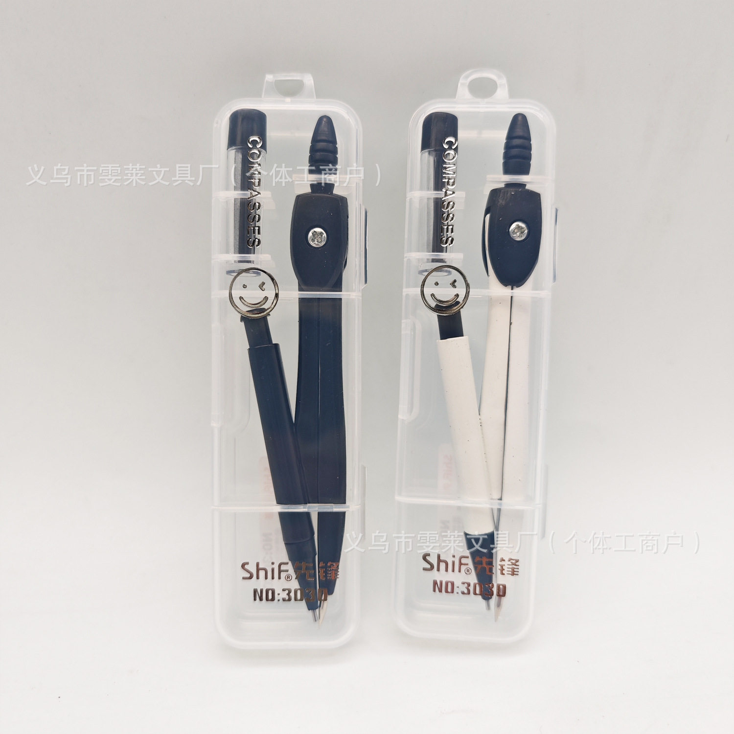 New Black and White Compass Set for Students, Creative Metal Circle Drawing Tools, Children's Lead and Zinc Stationery Supply