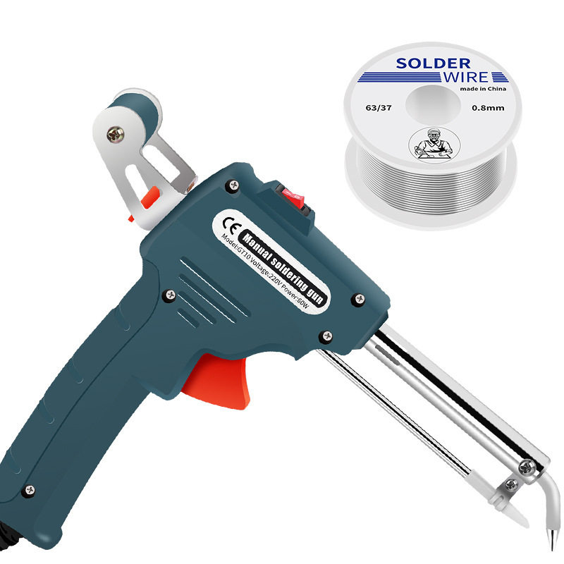 External heating soldering gun Internal heating manual tin feeding handheld soldering gun set automatic 60W electric soldering iron manufacturer