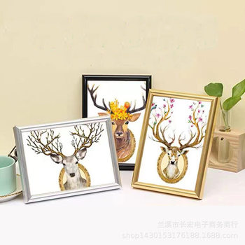 Narrow Edge PVC plastic photo frame wall-mounted decoration children's art works sketch picture frame certificate license works mounting