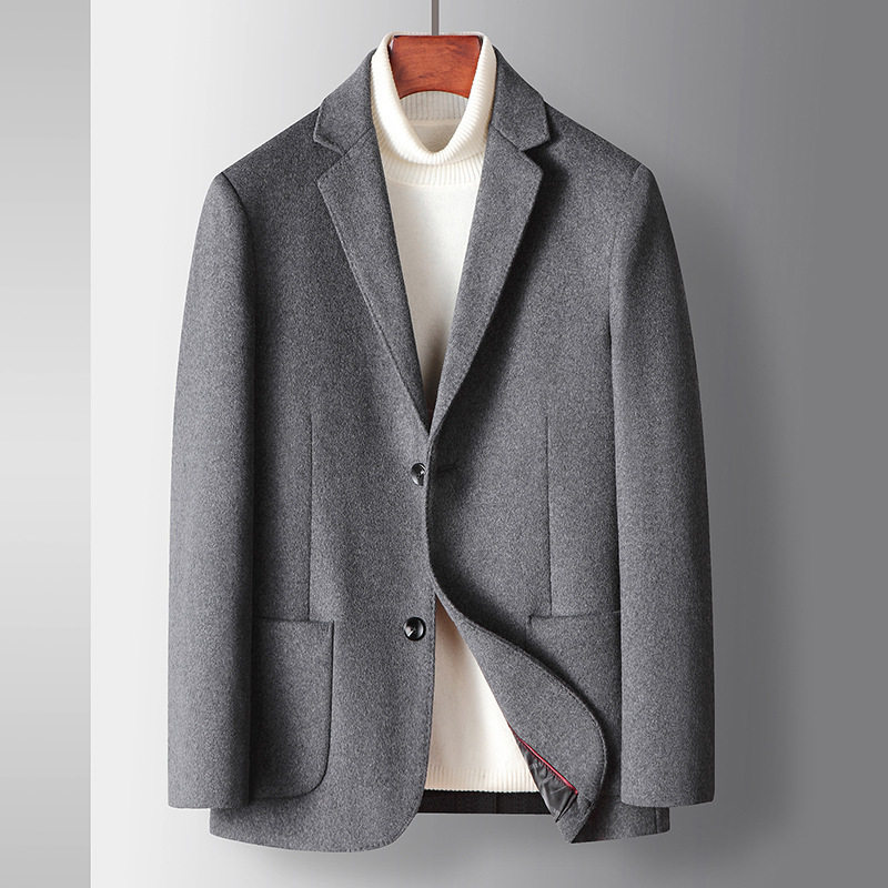 Áo Blazer Nam Wool (Lông Cừu) Dáng Ôm Vừa Chống Nhăn Phong Cách Doanh Nhân Màu Đen
