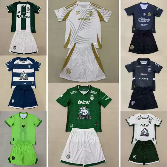 Cold Mexican League Jersey Adult and Children's Football Uniform Short-Sleeved Suit Men's Home and Away Sports Game Training Uniform