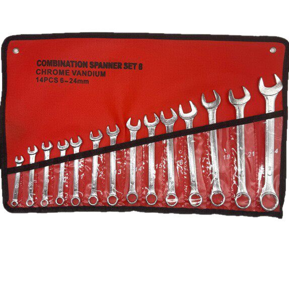 厂家批发凸筋两用扳手6-24规格齐全6-8-10-12-14件套装及配套工具
