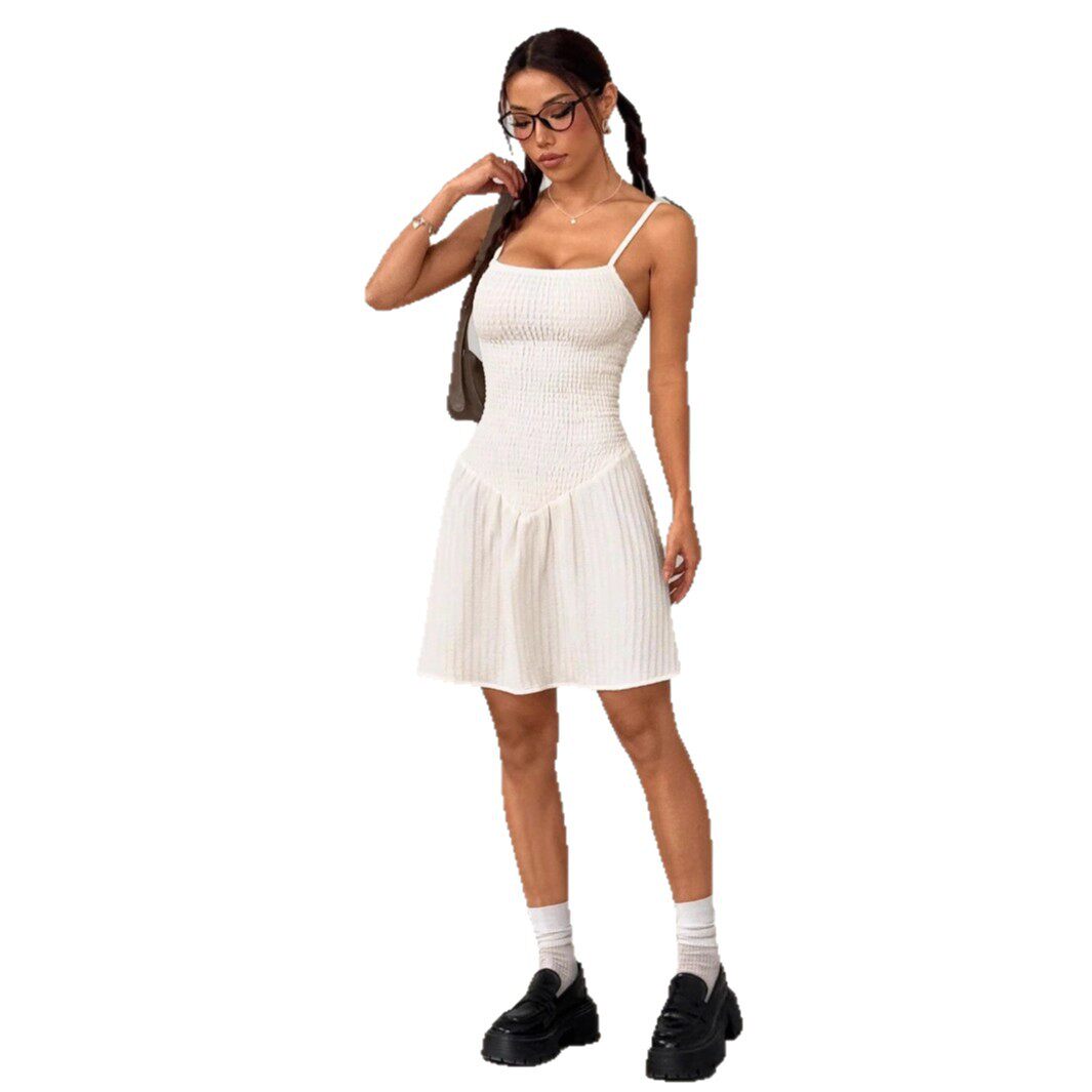 French Style Vacation Dress V Neck Backless Slim Fit Sleeveless Perfect for Summer Events Wholesale Available