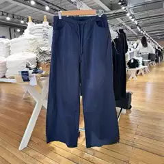 Bm Style Navy Blue Drawstring Lace Loose Straight Pants Casual Pants for Women American Sexy Low Waist Pants Wide Leg Pants