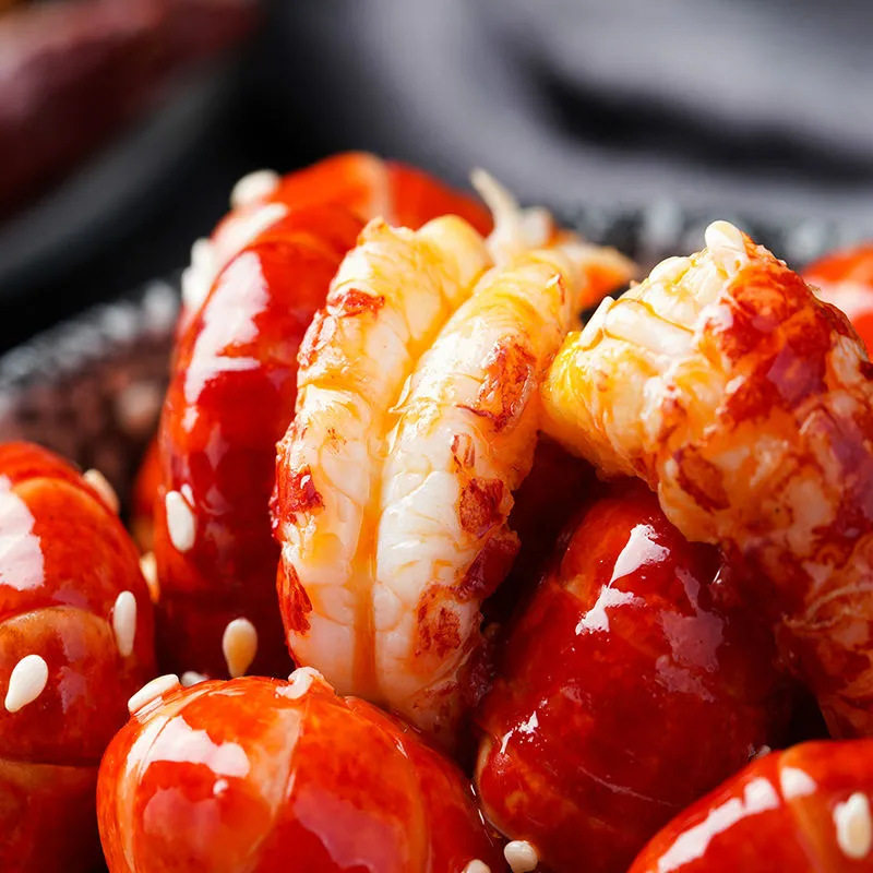 Lobster Tail Cooked Spicy Crayfish Ready-To-Eat Shrimp Tail Seafood Large Shrimp Tail Seafood Freshwater Lobster