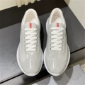 Gray patent leather gray mesh