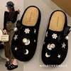 2025 New Early Spring Niche Outer Wear Birkenstock Rhinestone Sweet and Cool Flat Toe Thick-Soled Slippers for Women
