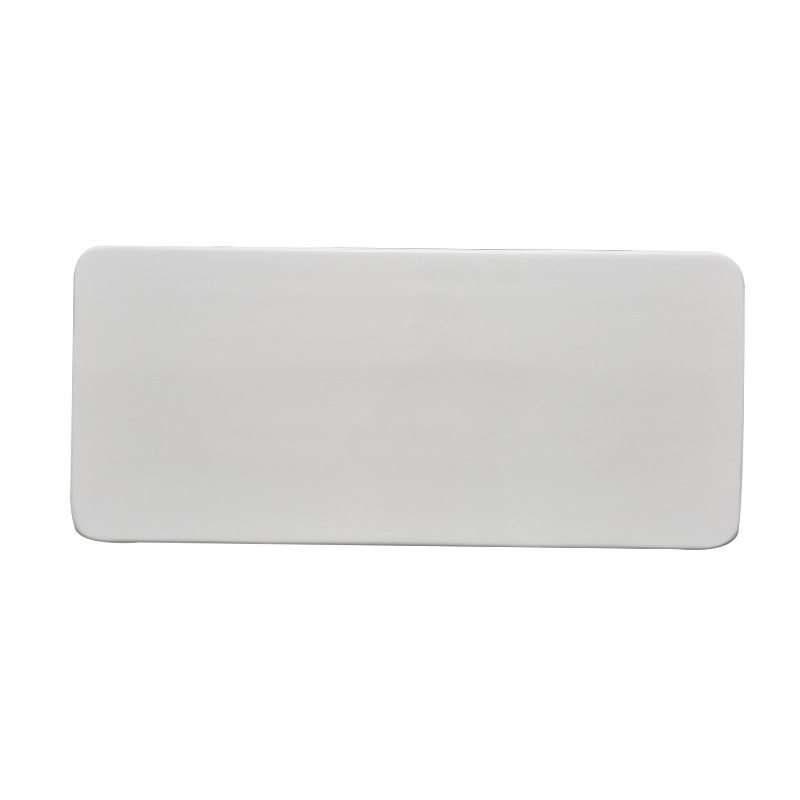 Western-Style Tableware Flat Tray Creative Rectangular Sushi Plate Cake Plate Baking Plate Pure White Ceramic Plate