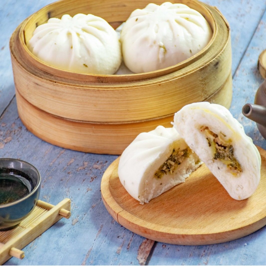 Refreshing pickled cabbage package semi-finished products catering commercial steamed buns early nutrition breakfast vegetable package steamed buns pasta 12 pack