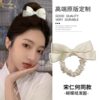 Black Bow Ball Head Small Intestine Hair Ring Hair Rope Leather Cover High Ponytail Hair Accessories Rubber Tendon Female Tie Hair Rope