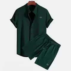 2024 Summer Retro Shirt Men's Cross-Border Creative New Denim 3D Printed Men's Fashion Casual Loose Shirt