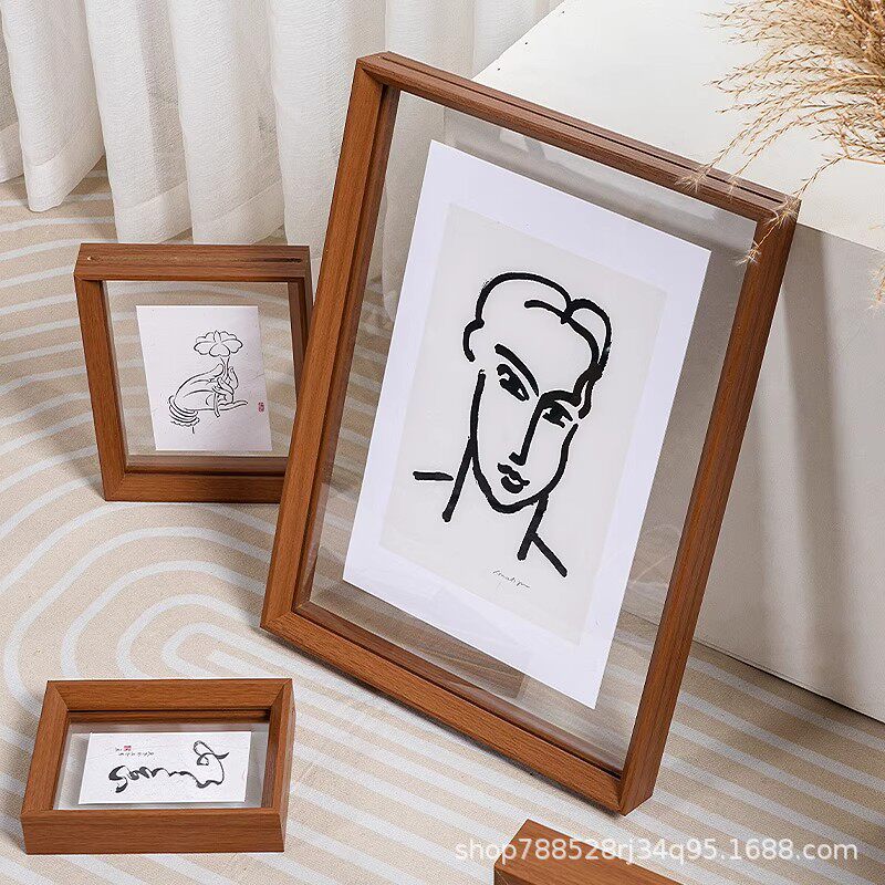 Double-Sided Transparent Photo Frame Table Display Framed Picture Frame 6 Inches 7 Inches 8 Specimen Frame A4 Acrylic Photo Frame Wall Hanging