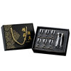 Liquor Glass Set Gift Box with Gold-Painted Spirit Glasses, Small Tasting Cups, Portable Gift Box Set