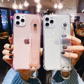 Aliexpress Iphone16 Glitter Anti-Fall Bracket Wristband 17 Mobile Phone Case Apple 17 Promax Transparent Protection 15