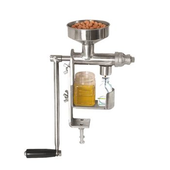 Household Human Power Hand-Cranked Oil Press Hot and Cold Oil Press Stainless Steel Peanut Walnut Olive Oil Press