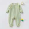 Baby de velvet mid-open jumpsuit autumn clothes Spring and Autumn Winter pajamas baby long-sleeved romper bottoming jumpsuit warm