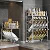 Stainless Steel Kitchen Storage Rack Spice Rack Kitchen Storage Rack Multi-Functional Pot Rack Multi-Layer Spice Rack