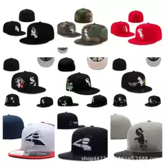 Cross-Border New Hat Embroidered Men's and Women's Chicago Letter Baseball Cap Outdoor American White Socks Hip-Hop Hard Casual Hat