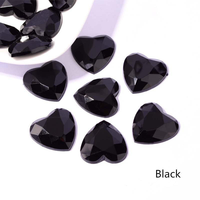 高亮钻6mm-20mm 心形 diy饰品配件手机贴钻 亚克力平底 桃心钻