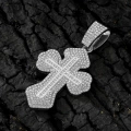 Silver cross single pendant